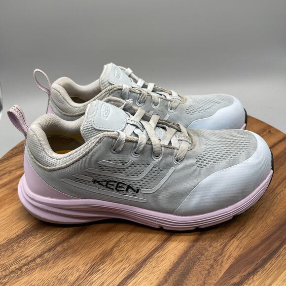 Keen Utility Shoes Womens Size 9 W Blue Purple Safety Toe Work Hiking Low Sturdy - Picture 1 of 8
